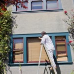 Sanding the trim